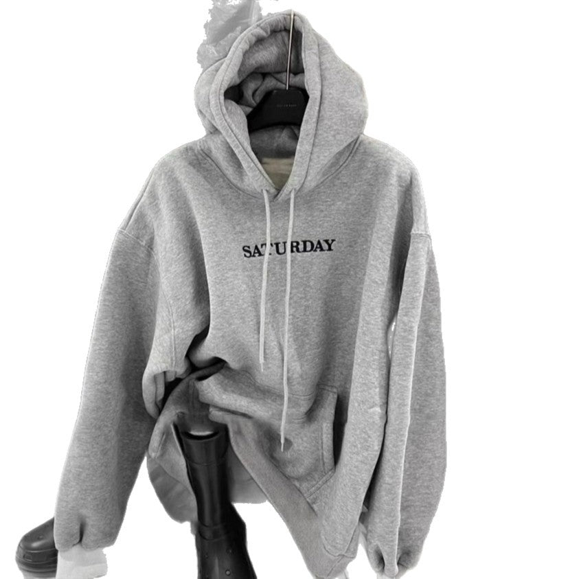 Laid-Back Casual Pullover Long Sleeve Top Women - Geometric Relaxed Fit Mid-Length Shirt