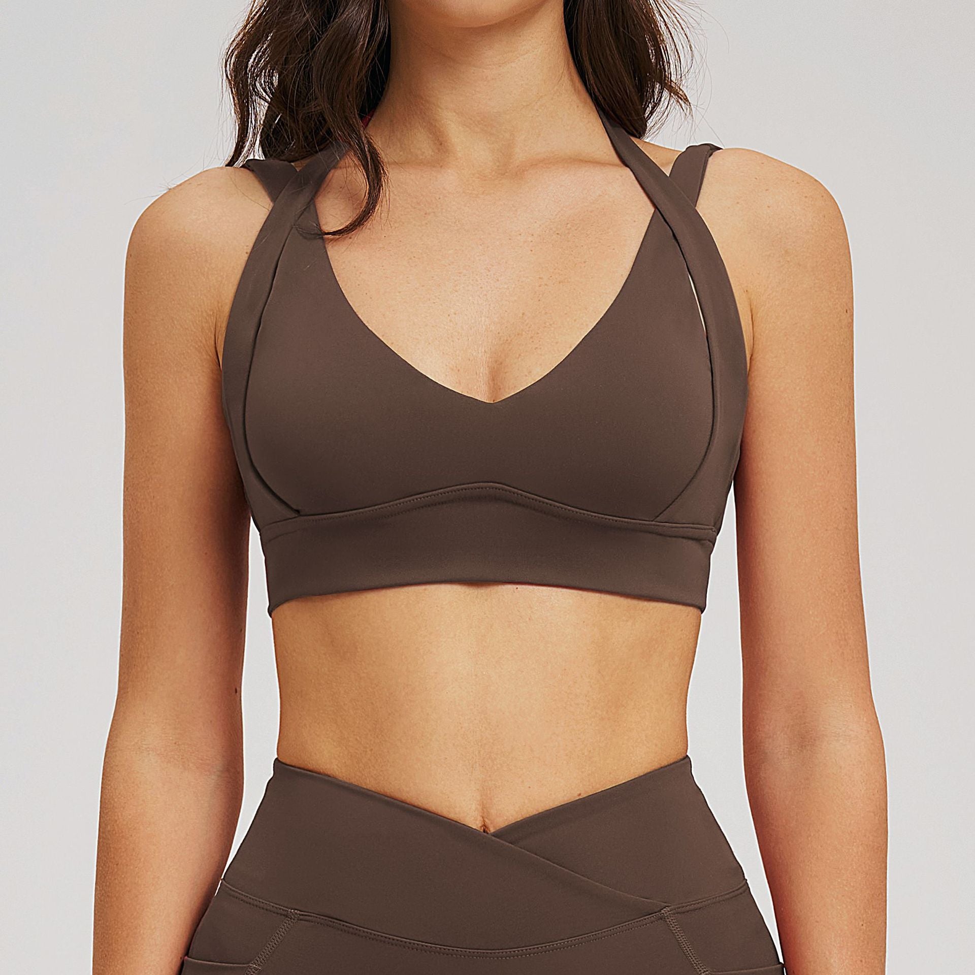 High-End Athletic Bra for Women - Wireless Full Coverage Sports Bra Running Fitness Activewear