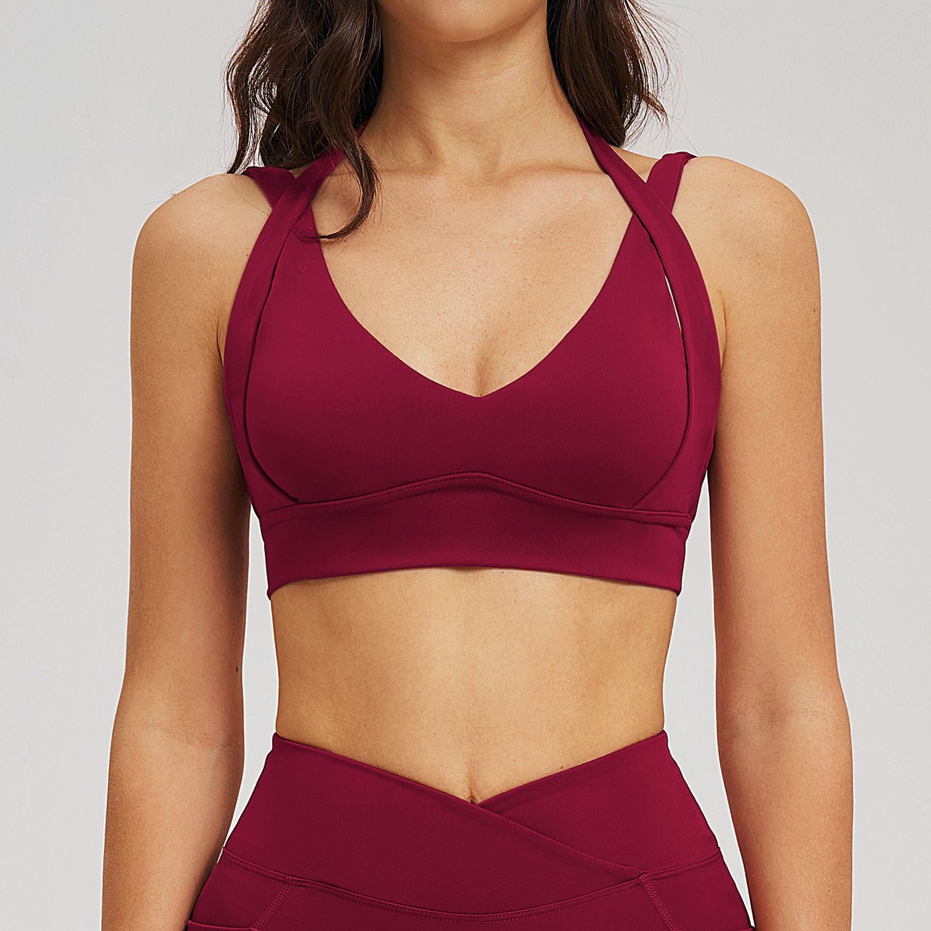 High-End Athletic Bra for Women - Wireless Full Coverage Sports Bra Running Fitness Activewear