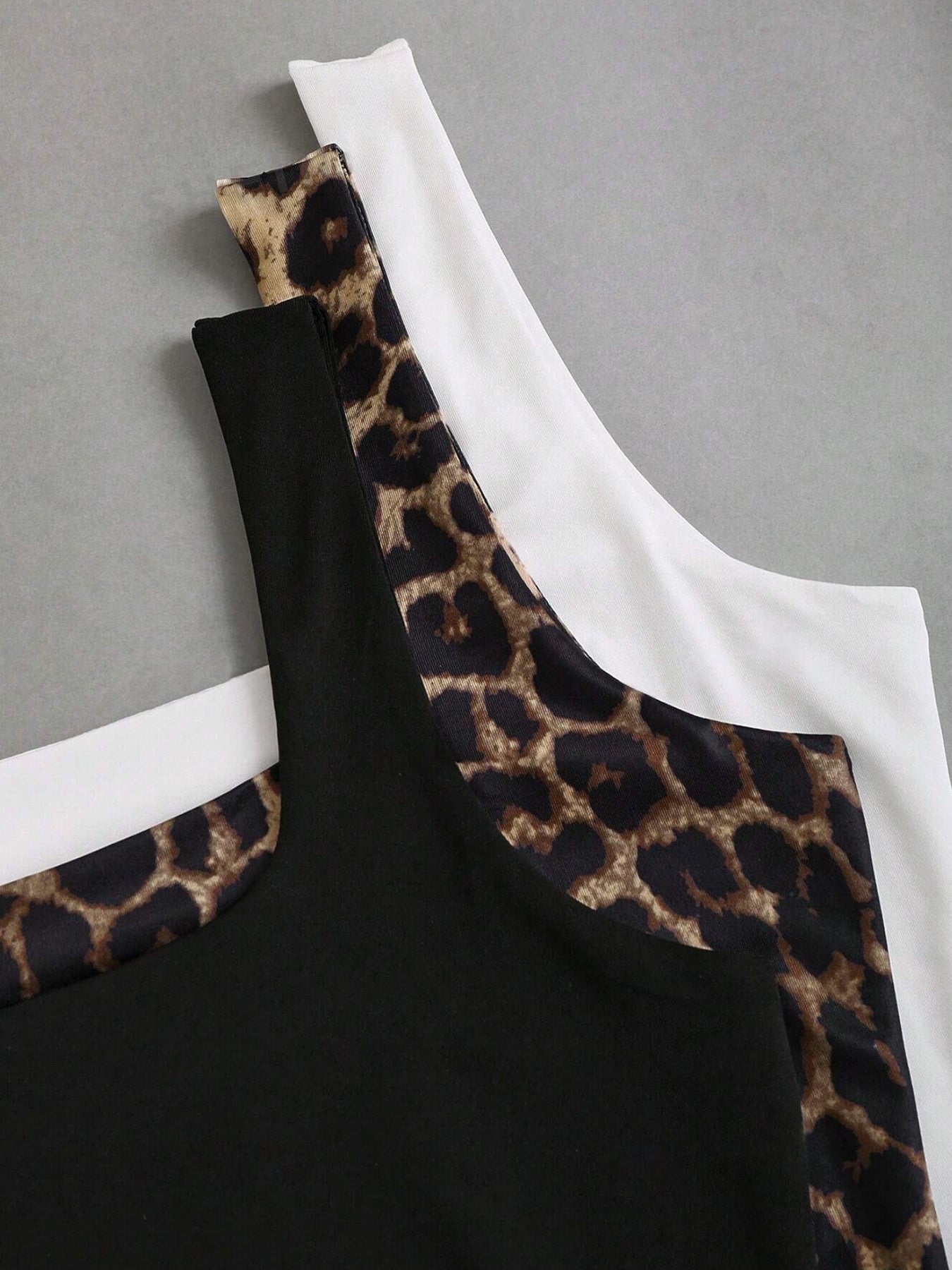 Sexy Leopard Print Cami Top Women - Slim Fit Spaghetti Strap Camisole Tank Top with Slight Stretch