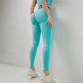Seamless Sports Bra & High-Waist Leggings Set Women - Workout Gym Activewear Two-Piece Outfit