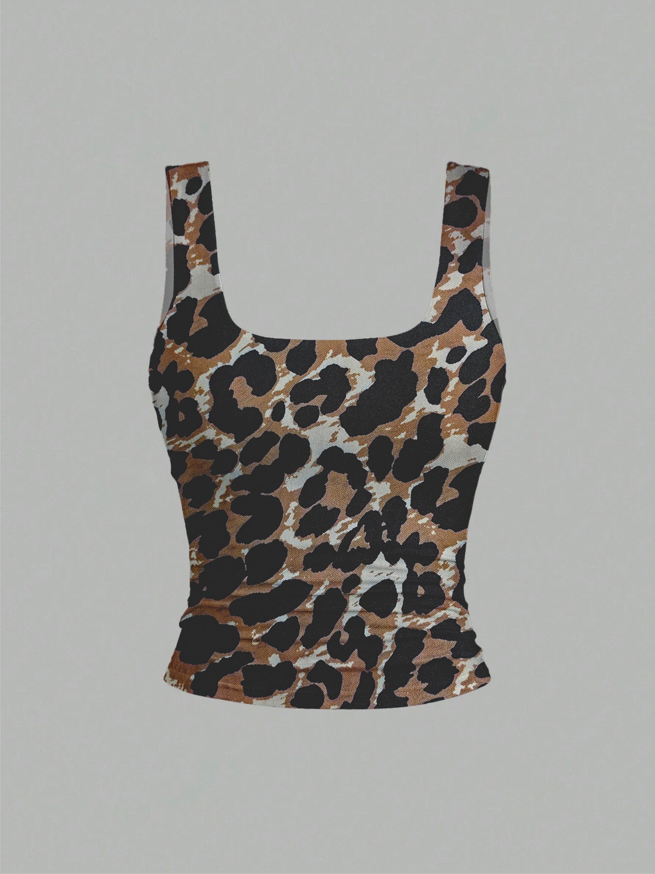 Sexy Leopard Print Cami Top Women - Slim Fit Spaghetti Strap Camisole Tank Top with Slight Stretch