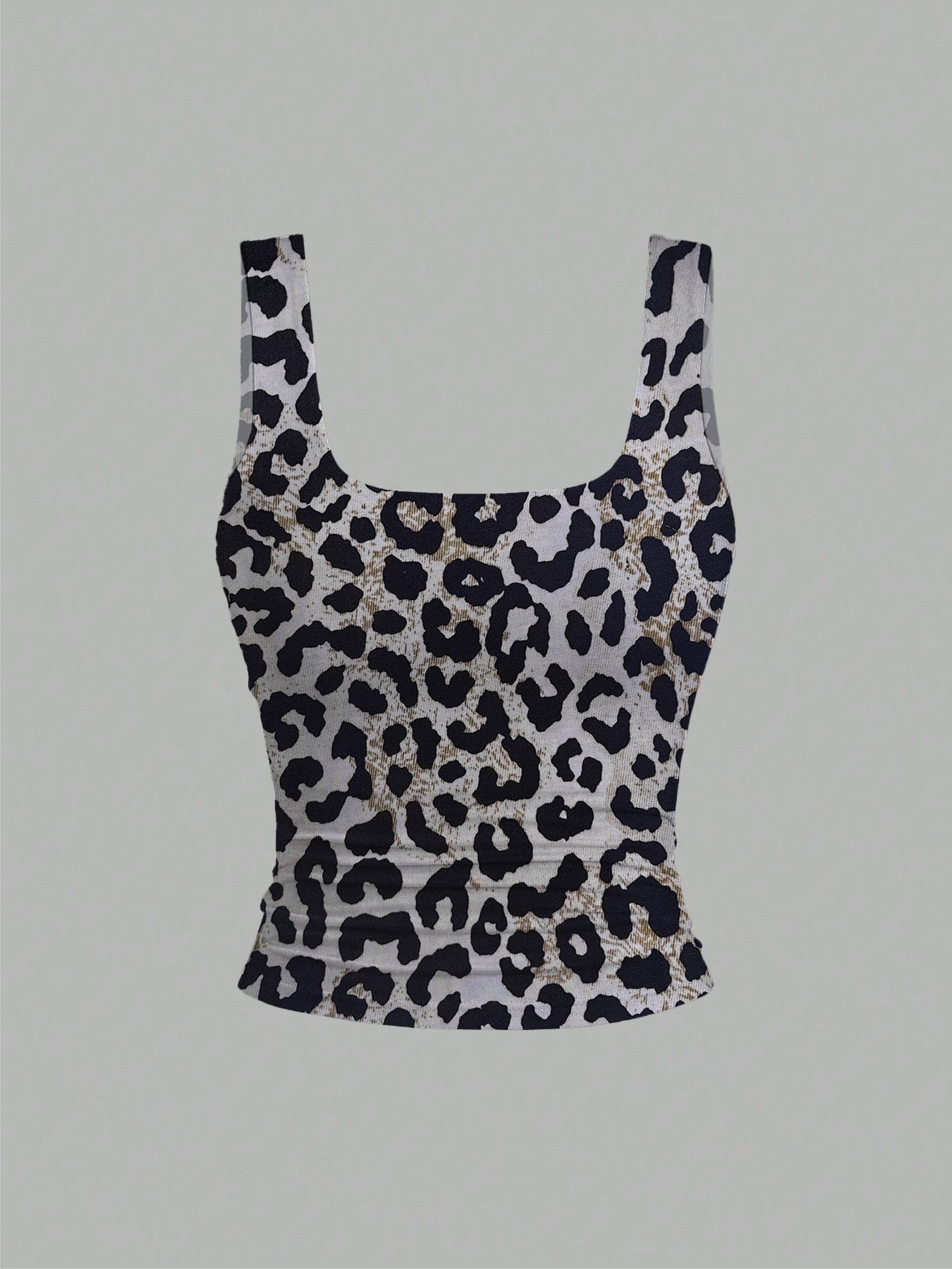 Sexy Leopard Print Cami Top Women - Slim Fit Spaghetti Strap Camisole Tank Top with Slight Stretch