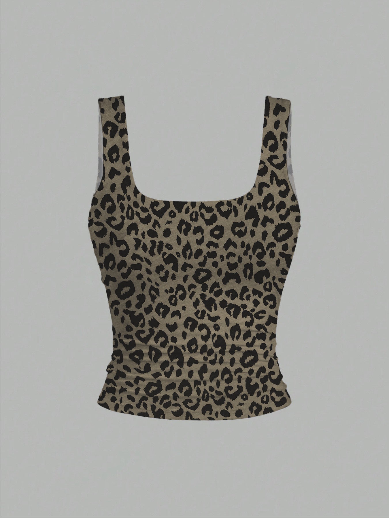 Sexy Leopard Print Cami Top Women - Slim Fit Spaghetti Strap Camisole Tank Top with Slight Stretch