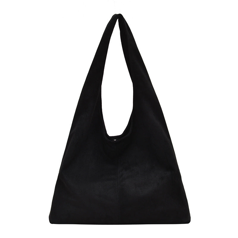 Simple Large Capacity Tote Bag Women - Soft Plush Shoulder Bag Everyday Carryall Leopard Black Coffee